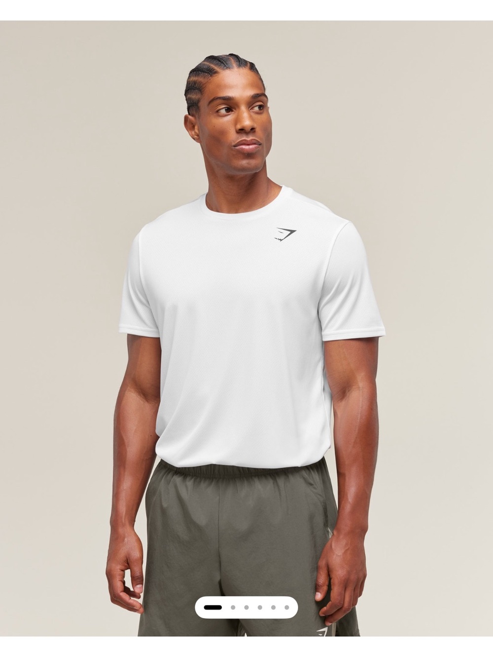 Gymshark White Crew Neck Training Tee
